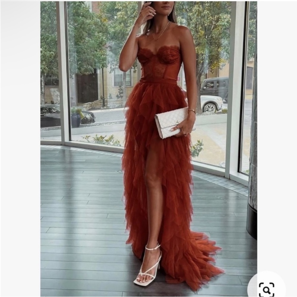For Love And Lemons Terracotta Maxi Dress